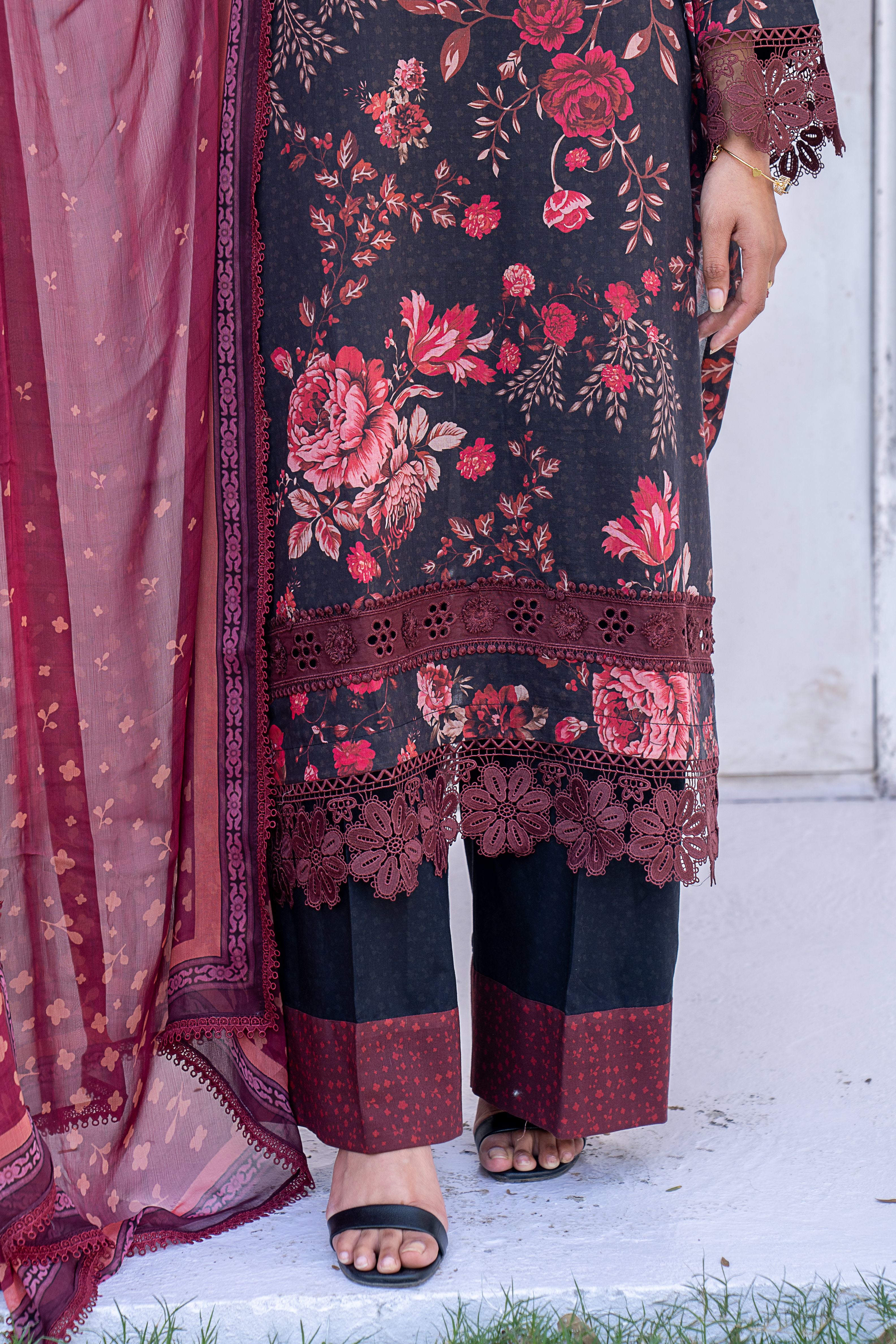 3 PIECE - PRINTED LAWN SUIT