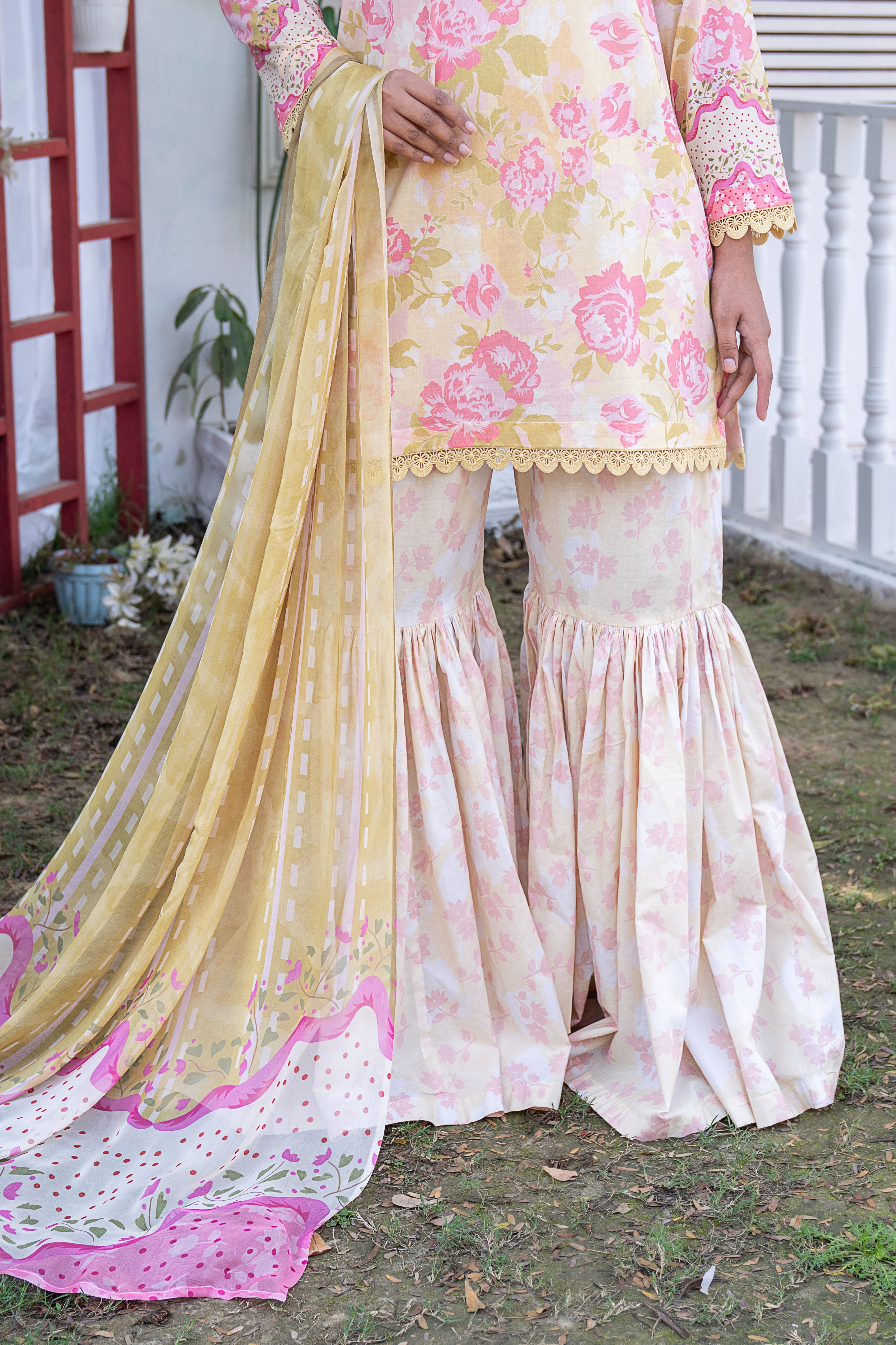 3 PIECE - PRINTED LAWN SUIT