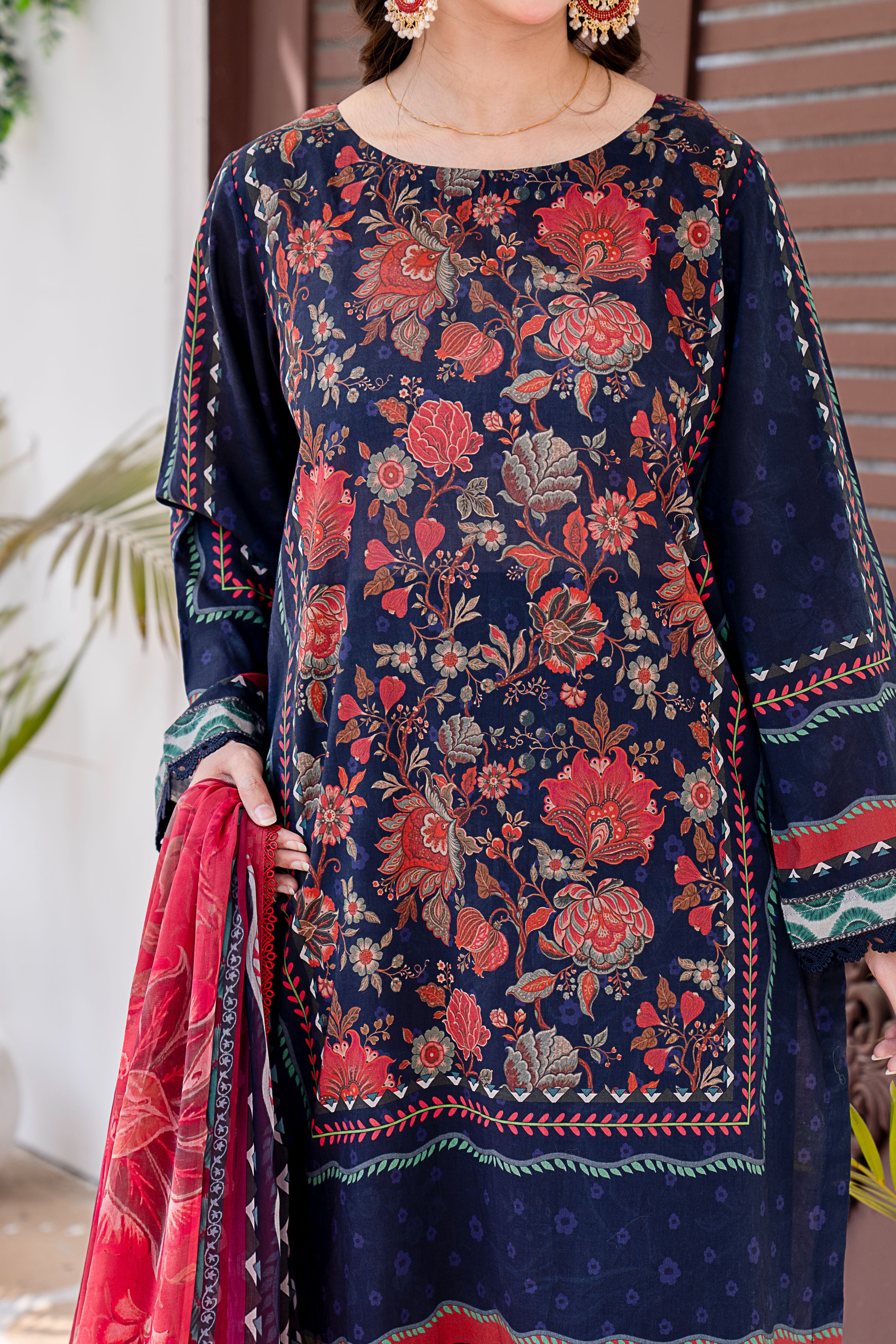 3 PIECE - PRINTED LAWN SUIT