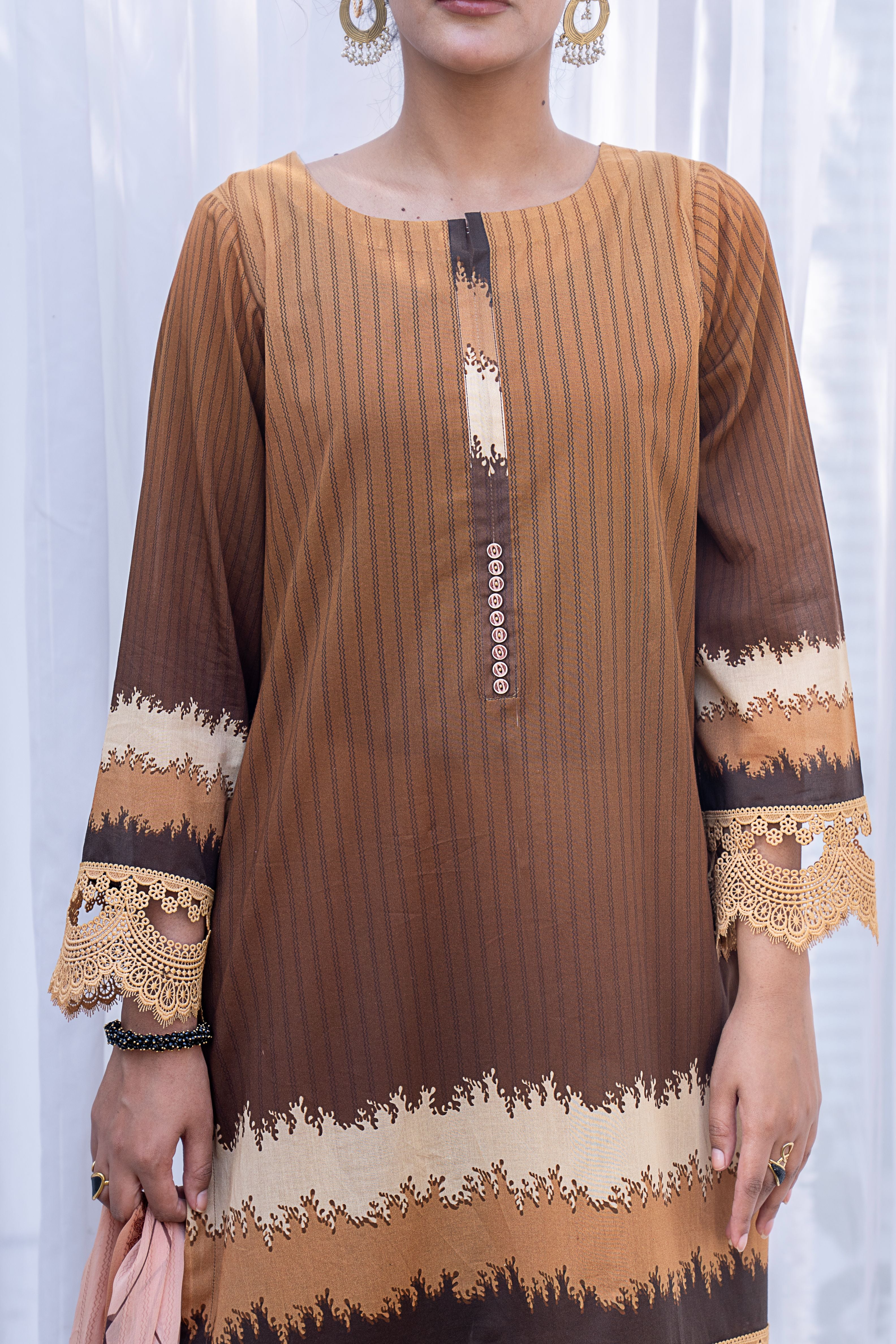 3 PIECE - PRINTED LAWN SUIT